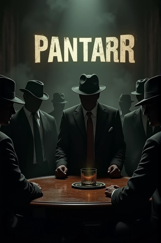 Create a mafia types photo with Pantarr Log written as text on it