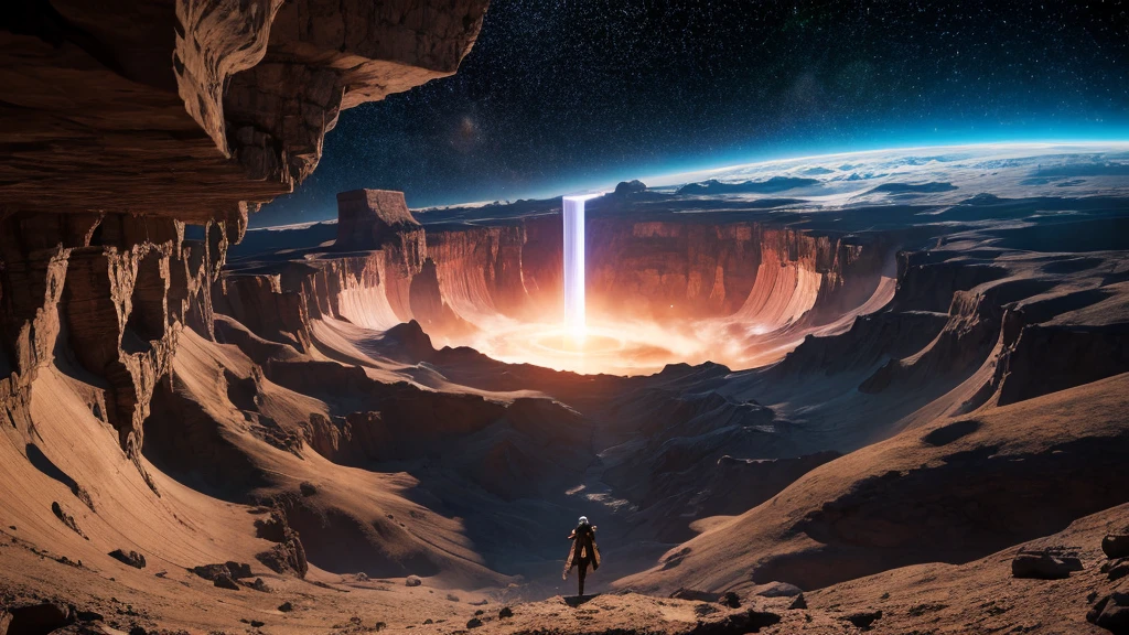 space opera, 5th dimension, Gods. creation, athena god, dimensional distortion, wormhole, final fantasy7, 
meteo, cosmo canyon