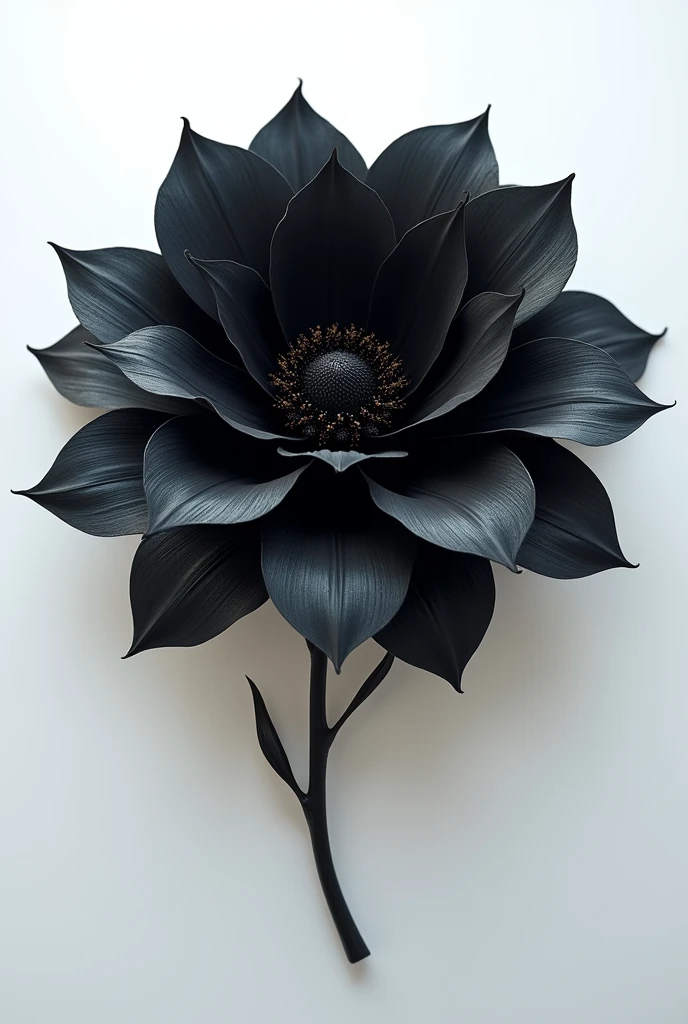 Black Flower Gorgeous and luxurious White background