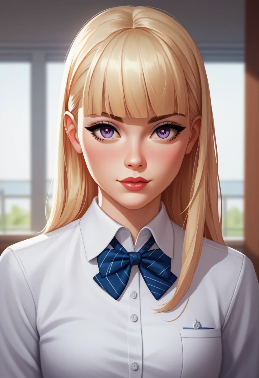 ((masterpiece)), ((best quality)), (super detail:1.2), (high quality:1.3), ((very detailed)), (8k), (professional photography:1.2), (Very aesthetic:1.2), (absurd:1.2), (flat color), (flat shading), (sharp focus), (perfect light), (shadow), ((12 years old)), cute , Shiny straight hair, (loose and blunt bangs), Blonde hair with a hint of red, ((red striped hair)), Highlight the hair, ((face with raised eyebrows)), (sparkling eyes), long hair, big eyes, (Beautiful amethyst eyes), blush, ((Stick out one's lips)), cute 뺨, (???? up your cheeks), shiny lips, swollen lips, Apply loose powder, (Excessively deformed face), break, ((best quality)), (cute 러플 비키니), dolphin shorts, (bare arms), Fine Jewelry Bracelet, ((Put your hands on your hips)), ((Take off your pants and panties yourself)),(fancy), cute 메이크업, ((Leaning against an old wall)), ((Animated style with comical sweat drops)), (detailed background:1.2), Latest,