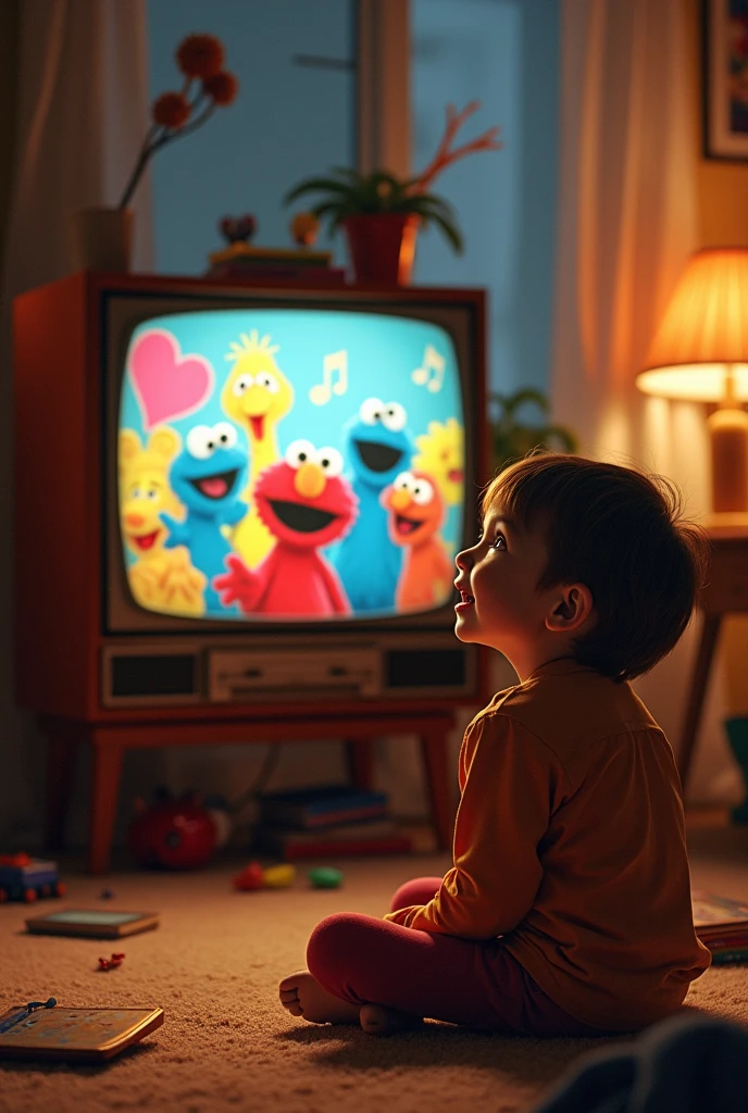 point of view: watching sesame street on television