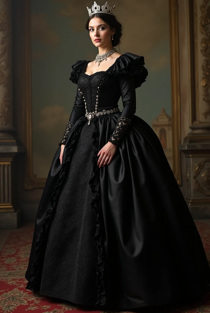 La reine Victoria vêtue de noire, un peu grosse, and old , in the Victorian era