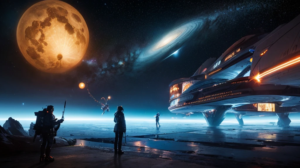 space opera theater, 5th dimension, Gods. creation, dimensional distortion, wormhole, final fantasy7, City of the far future