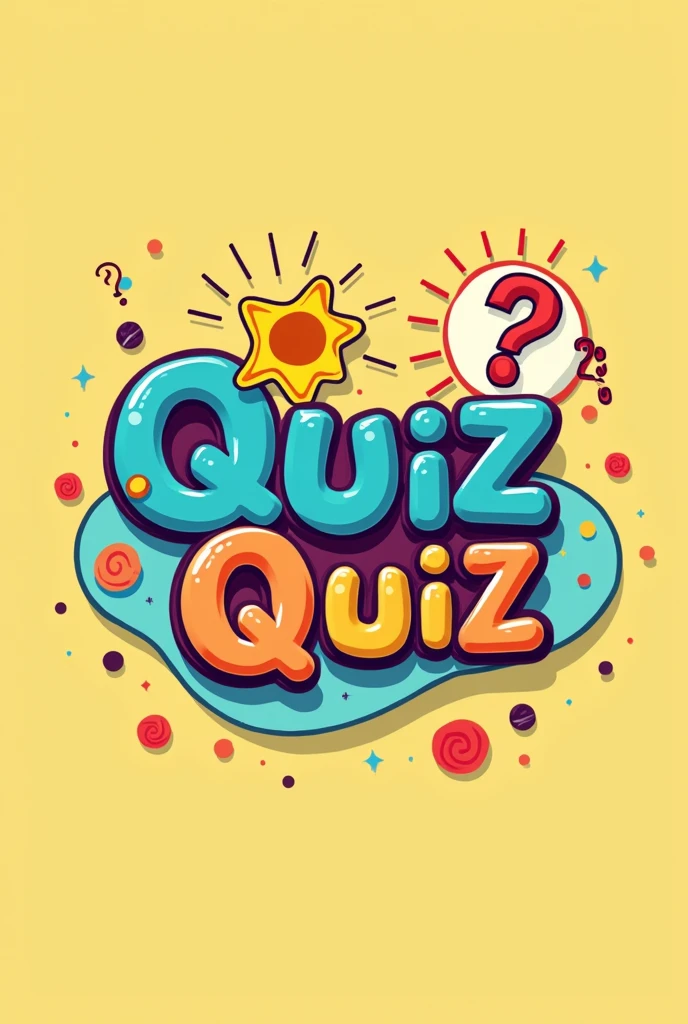 Create a Quiz logo with the name Studio Quiz wanted more fun type for kids
