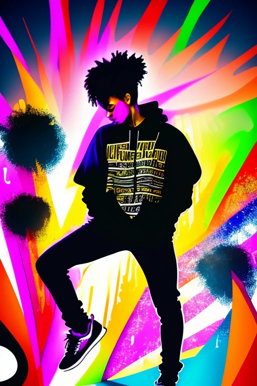 A background filled with scattered musical notes in various sizes and colors
A background completely filled with scattered musical notes in various sizes and colors, covering the entire screen.
beautiful girl colorful image
Dance hiphop Dance CREW Waacking Dance
Punking
black medium hair black medium hair
Five fingers Baggy clothes Baggy clothes