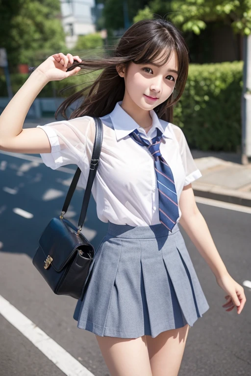 Cute Girls､high school girl､uniform､mini skirt､See-through､Fluttering in the wind