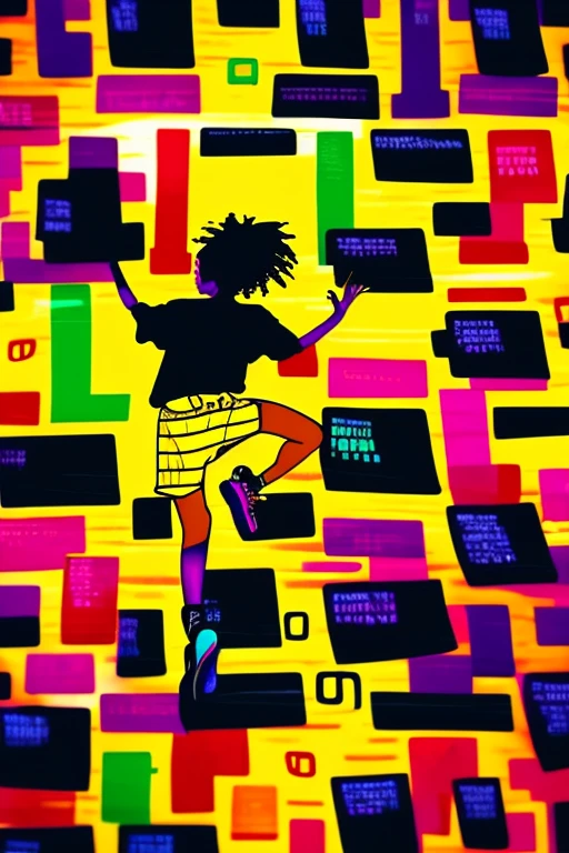 A background filled with scattered musical notes in various sizes and colors
A background completely filled with scattered musical notes in various sizes and colors, covering the entire screen.
beautiful girl colorful image
Dance hiphop Dance CREW Waacking Dance
Punking
black medium hair black medium hair
Five fingers Baggy clothes Baggy clothes