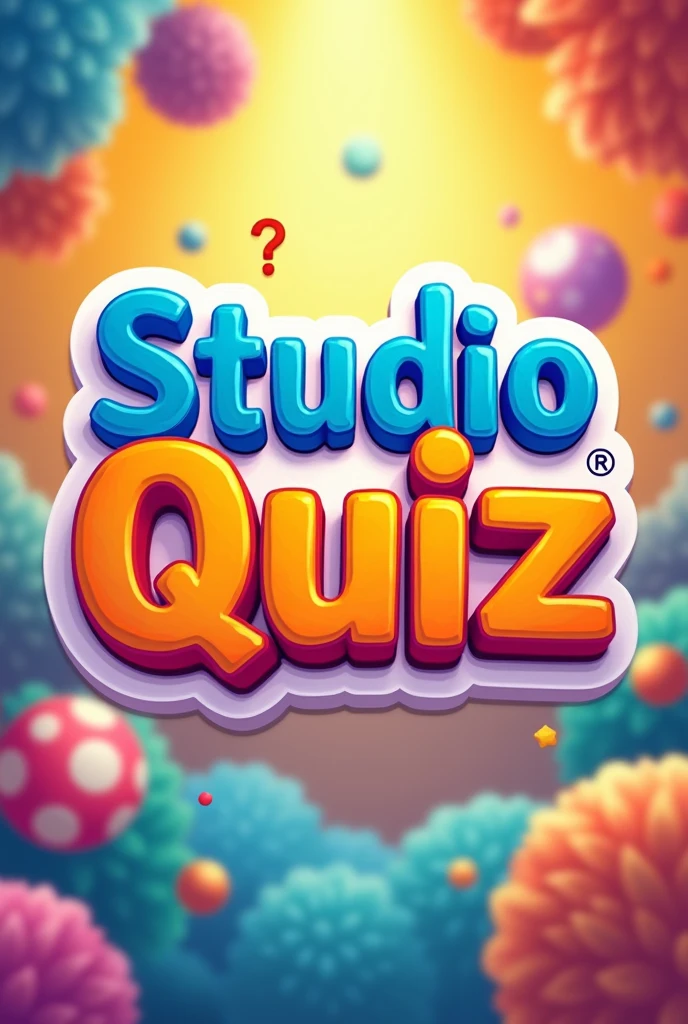 Create a Quiz logo with the name Studio Quiz wanted more fun type for kids