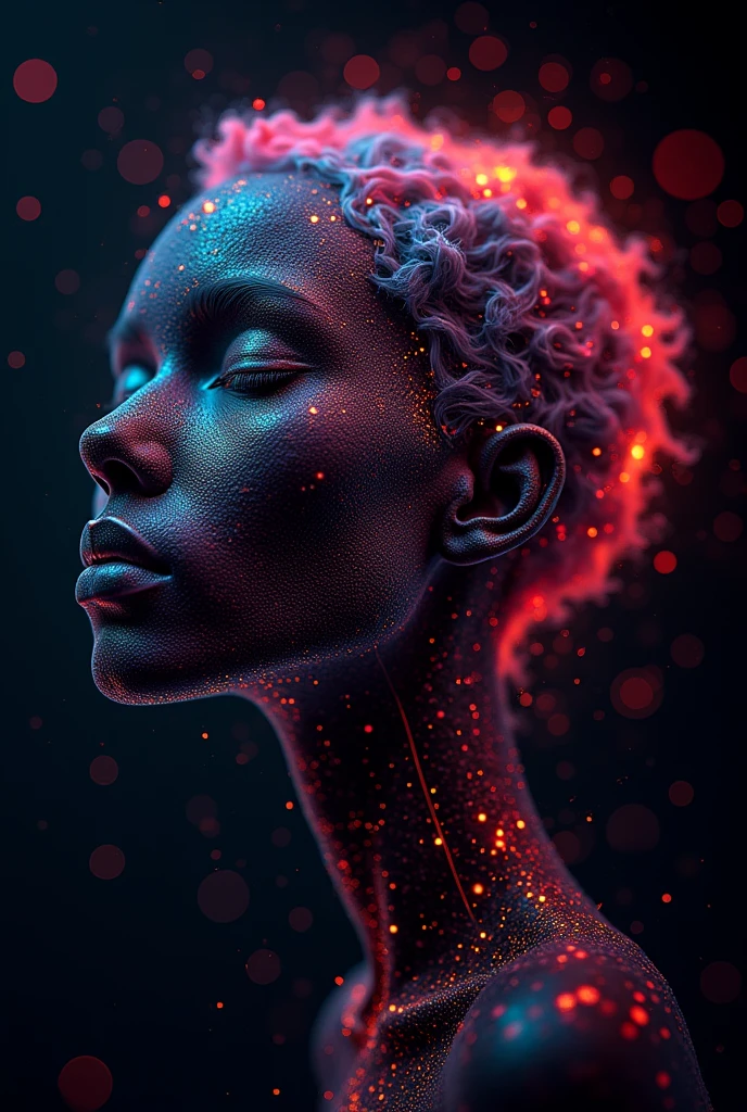 Album cover for electronic music , colors , blackw