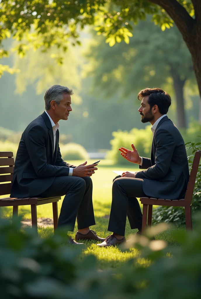 Psychologist man with him client out door