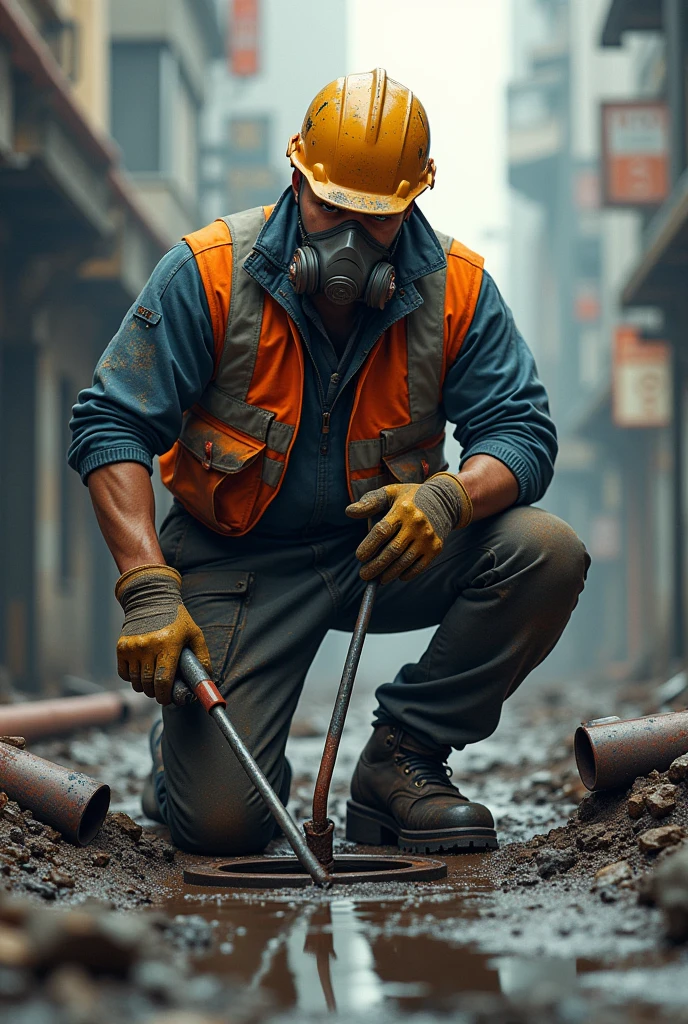 Drainage worker image