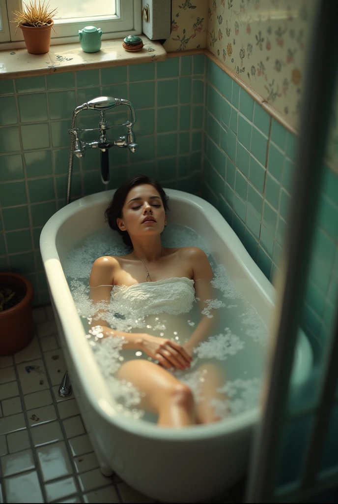 natlp, 4K, HDR, 8K, Ultra Detail, Ultra Realistic, HDR, f2.0,2girls, Full body shot, , Child figurell, cute, Thin legs, Thrusting waist, in bed, bedsheets, Thin, wet skin, baptism in very long satin nightgown,satin transparent dress, wet t-shirt, very long nightgown, in bathtub full of oil, submerged, redhead, freckled, green eyes, very white skin, under knee nightgown, hairy, messy dress