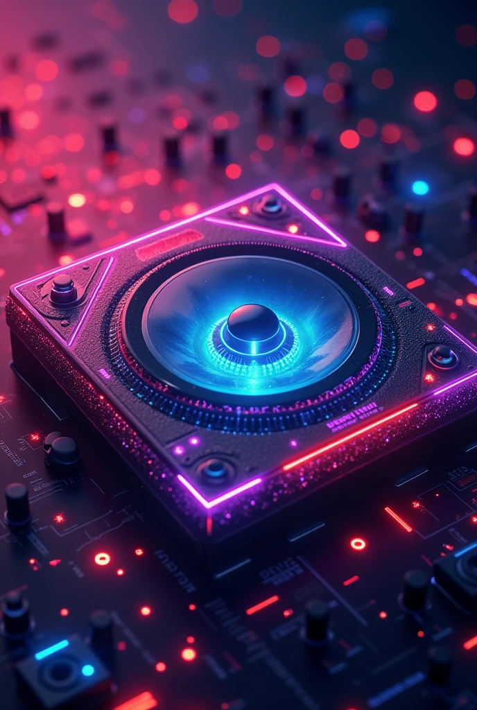 Electronic music album cover,  primary colors and near