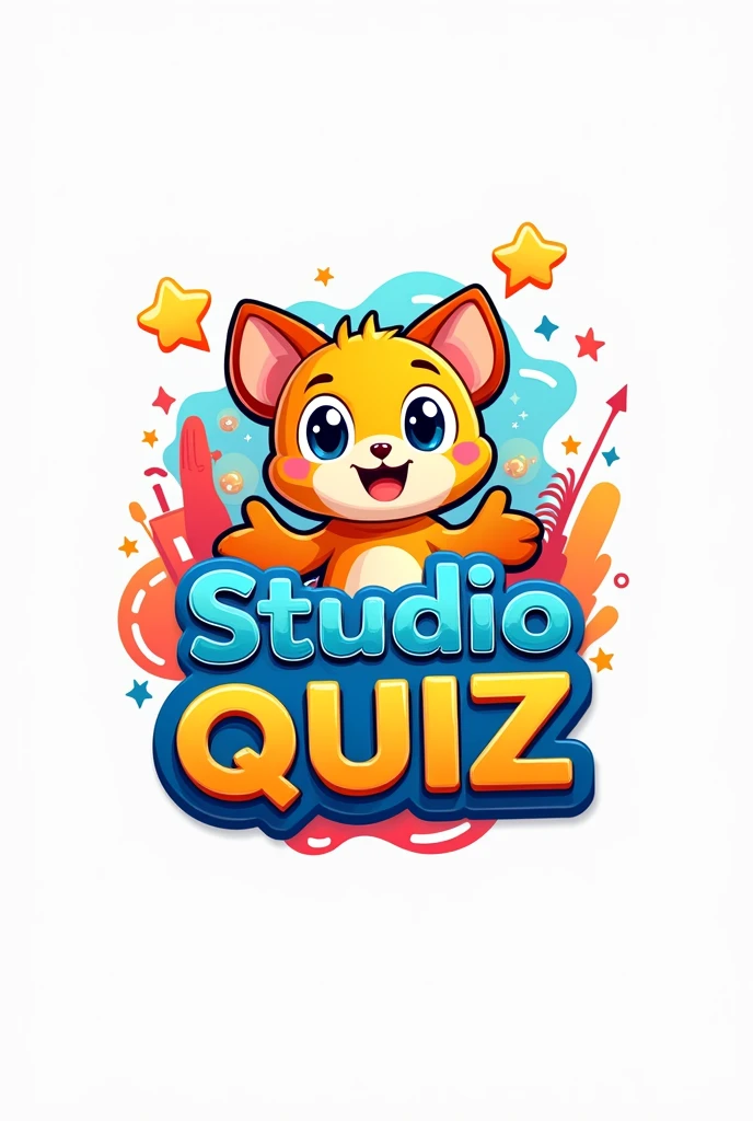 Create a Quiz logo with the name Studio Quiz wanted more fun type for kids