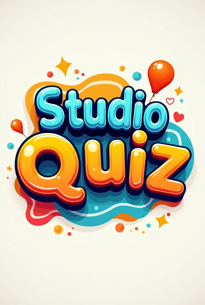 Create a Quiz logo with the name Studio Quiz wanted more fun type for kids