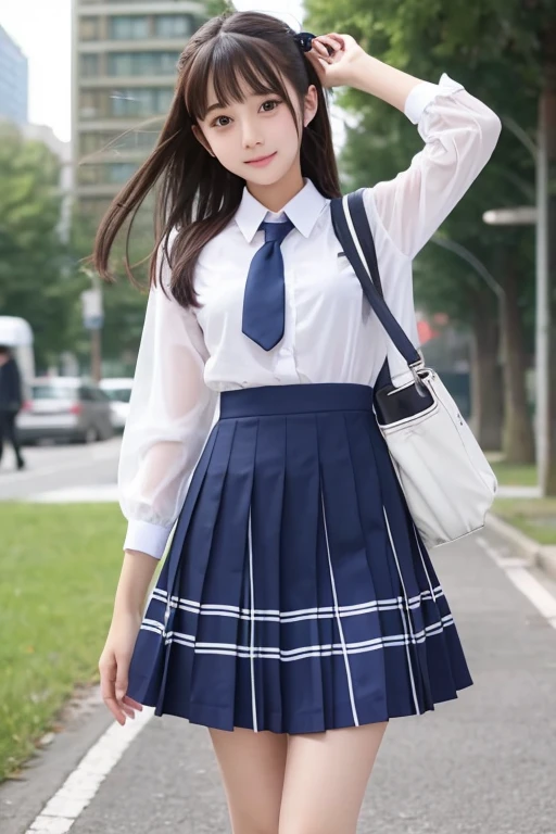 Cute Girls､high school girl､uniform､mini skirt､See-through､Fluttering in the wind