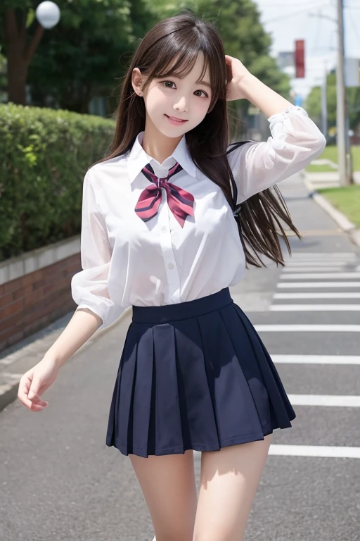 Cute Girls､high school girl､uniform､mini skirt､See-through､Fluttering in the wind