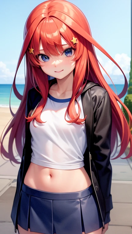 Red-haired, blue-eyed anime girls holding cameras, Loose mid-cut T-shirt,No down jacket, The shirt has less fabric, Down , (Micro Mini Skirt:1.2),Attractive Anime Girls, Anime Girls with long hair, Beautiful Anime Girls, Cute Anime Girls, Anime Girls, Cute Anime Girls, Best Anime Girls, Moe anime art style, Cute girl visual anime, Portraits of Anime Girls, Anime Girls, Fascinating Anime Girls, (Anime Girls), 若いAnime Girls