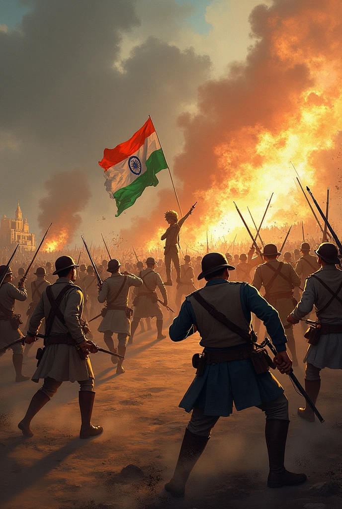 Very easy Drawing on first war of independence scene
Of india