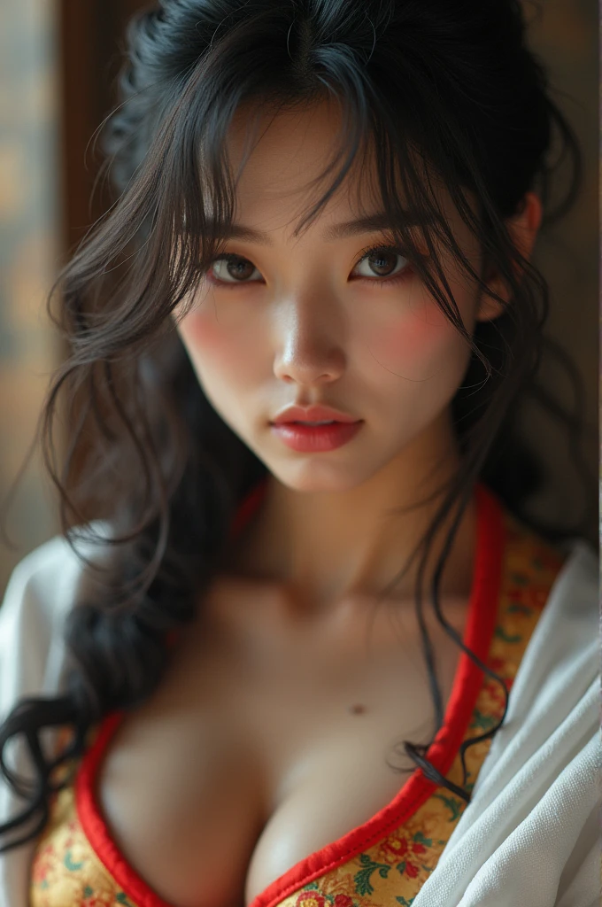 (Highest quality:1.5)、(16k wallpaper:1.2)、(Photorealistic:1.2)、(Ultra-detailed:1.2)、(Ultra-high resolution:1.2)、Ultra-detailed肌、Beautiful eyes with attention to detail、Vorticella、Beautiful eyeshadow、In the toilet、(Ahegao:1.2)、(have intense with many men:1.5)、(Overflowing spe3)、(Torn Chun-Li costume:1.3)、Japan Female, 18 years old、Natural color lip、Big ample breasts、ing、shout、White boots、Chinatown