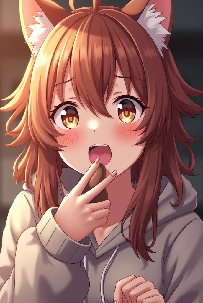 Furry woman licking an anime penis