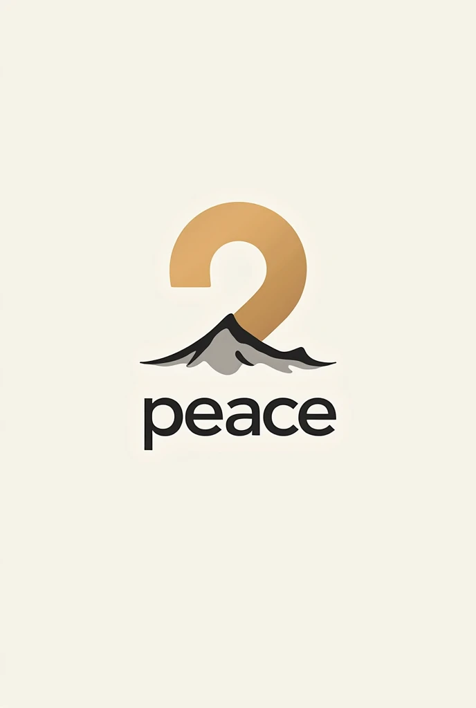 create a catchy logo and a word peace and a 2 in it