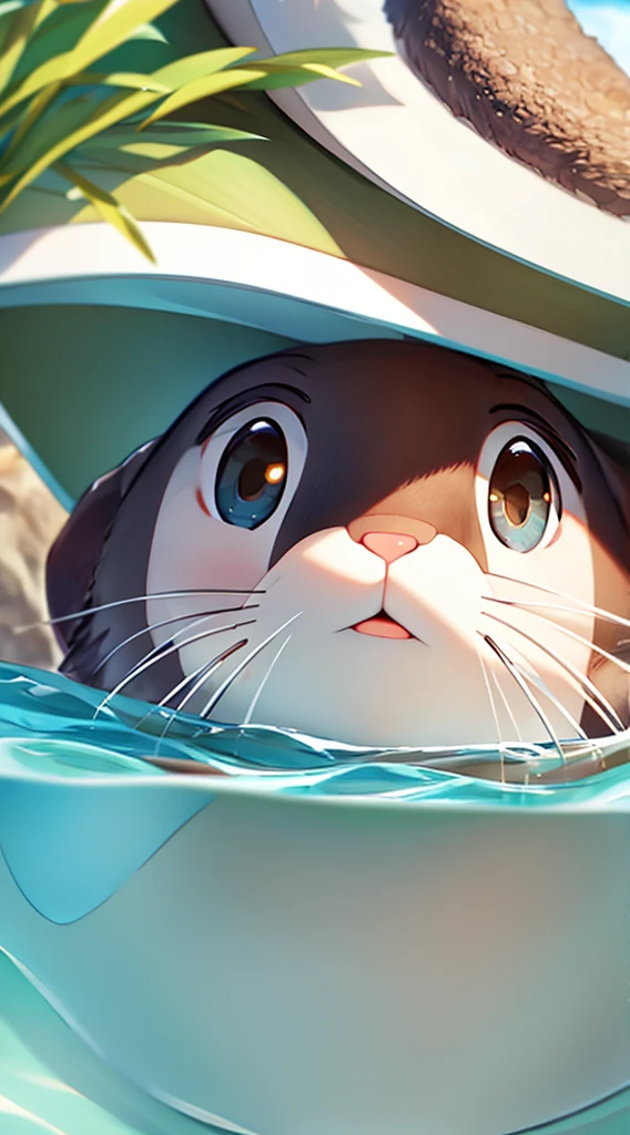 A cute otter,Close-up of face