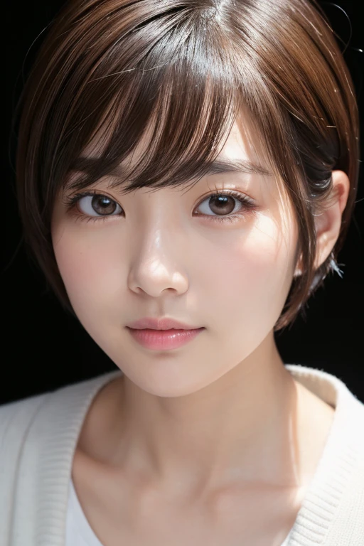 {masterpiece},{best quality},{1girl}, cute, Amazing, beautiful detailed eyes, black eyes, short hair, black hair,finely detail,Depth of field,extremely detailed CG,original, extremely detailed wallpaper,upper body, looking at viewer