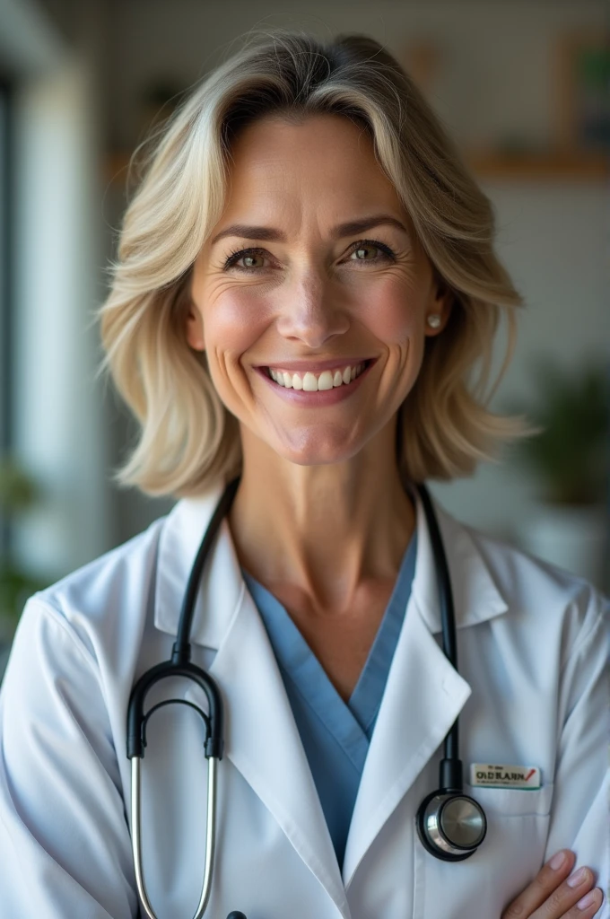 a care advisor, She smiles