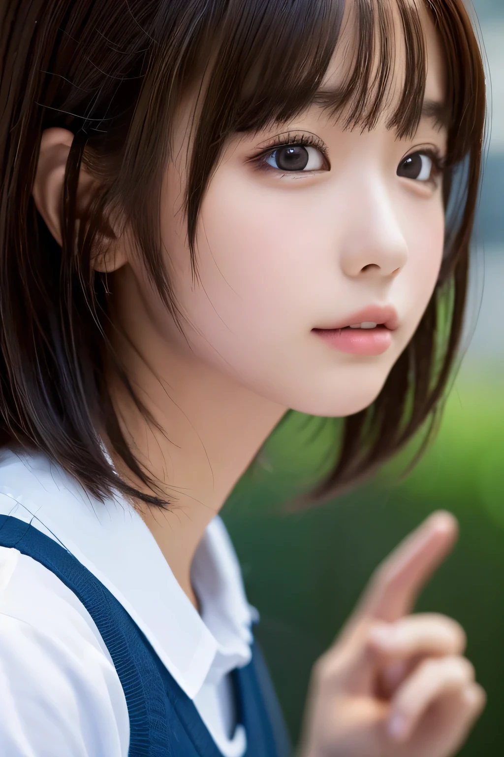 ((masterpiece, Highest quality, High resolution)), Japan girls and boys、close your eyes、Put your lips together、kiss、(Realistic: 1.4), Great face, ************, short hair, (Beautiful Hair:1.5), school uniform、Summer clothes、See through、School classroom, Angle from the front, Smooth, Highly detailed CG composite 8K wallpaper, High resolution RAW color photos, Professional photography, Light, BackLight, dream-like, impressive, Written boundary depth, (Face close-up:1.5)
