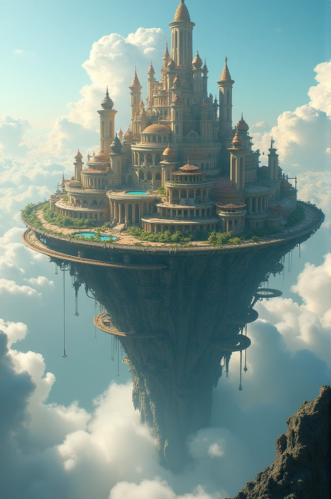 City on a floating island