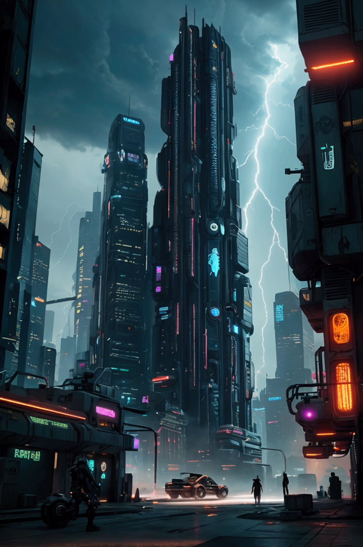 Create a futuristic cyberpunk city inside a bottle, Play of light and shadows, masterpiece, lightning , hyperrealistic
