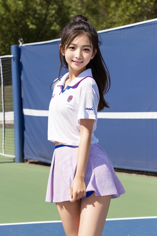 Cute Girls､high school girl､Tennis Wear､mini skirt､See-through､Fluttering in the wind