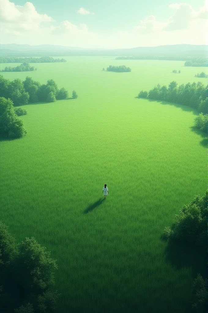 create me a concept album. The inspired concept is an endless green grass field, the scent of grass and trees is fleeting. The space is vast and vast