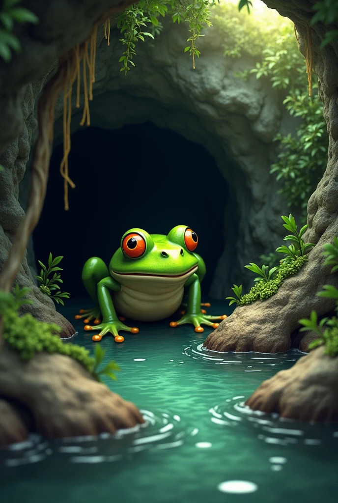 Inside the frog cave there are no frogs., has a funny style