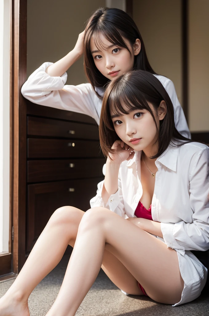 Women dominate、Dominant、High-quality images、Full body image、Contemptuous gaze、Korean women、Face sitting