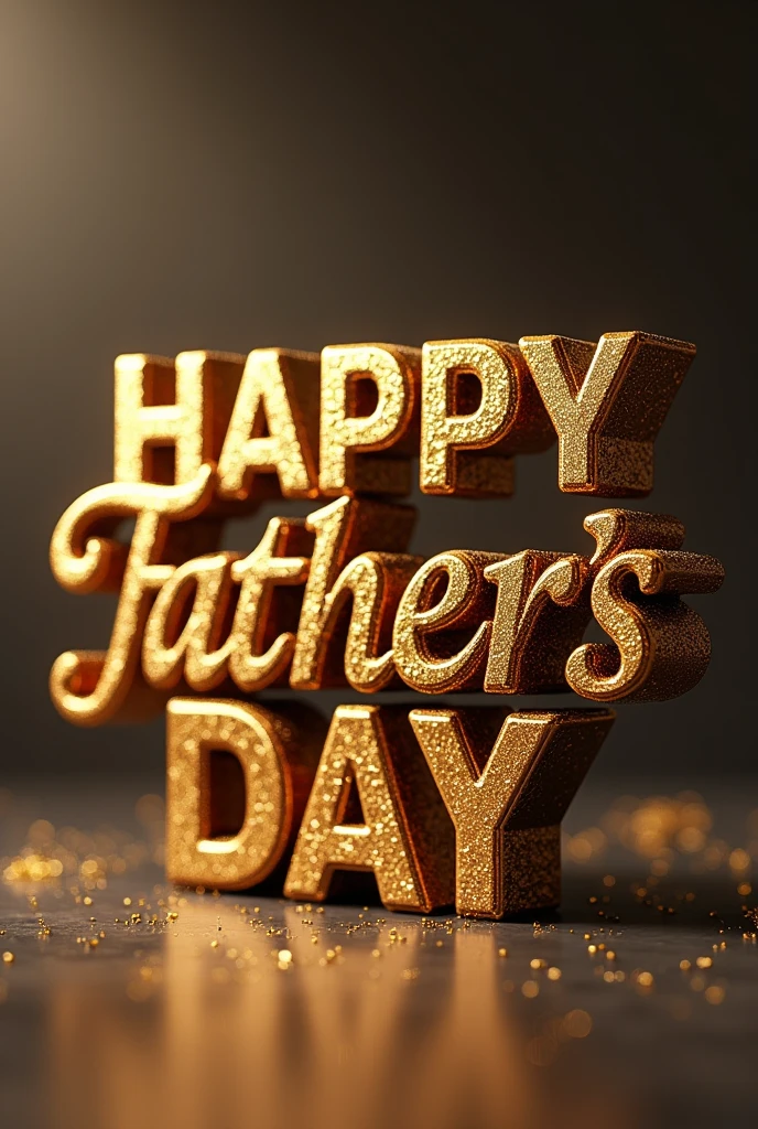 An image with letters written happy father&#39;s day. This image has to be shiny and with a crown.