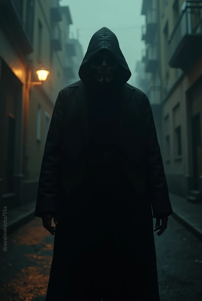 Generates an image similar to the cover of the horror movie "The Extortionist"