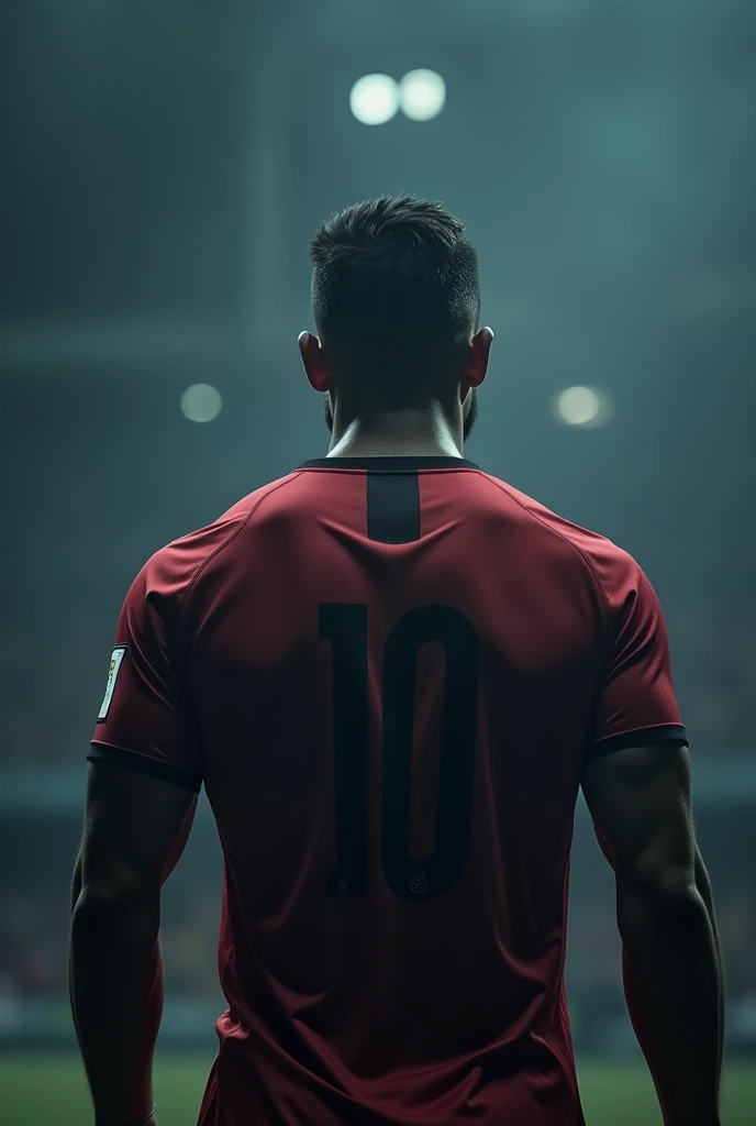 Cover photo of the world&#39;s number 1 footballer turning his back
