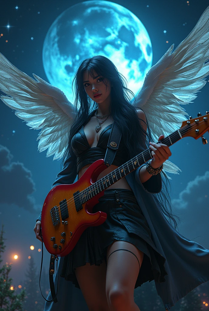 galaxy nebulas stars starry nebula_sky full moon epic night spacious hyper Gorgeous Masterpiece ultra UnrealEngine5 deep path equirectangular_360 MusicHall Beholder❤ Goddess play guitar (😘👩🎀👗guitar) global forest luminescence saturate volumetric kinematic_Moonlight Lightning_Meticulously intricate contrast ultra_ultra high detail_max ultra high quality_ultra high definition_photorealistic optimal ultra_high resolution cgi vfx sfx precise reflection vivid color encoded enhanced Octane-rendering UHD XT3 DSLR HDR romm rgb pbr 3dcg fxaa enhanced blu-ray fkaa txaa rtx ssao opengl-shader glsl-shader post-processing post-production cel shading analog tone-mapping ultra_sharpness symmetrical focus angel surpassed wings surrounded intertwined feathers dazzling valkyrie wings "heavy metal" Will-o'-the-wisp iota pixie sprite kindergarten glamour queen knightly cosplay ((Athletic aristocratic diva tanned skin perfect obvious divine agate cheekbones effects blushing embarrassed ultra beautiful (long black hair with red streaks) (Epic bright eyes) Black Turquoise Brown Sapphires Subtle Smile Ecstatic Pilot Teeth (voluptuous) tattoos Jacket Floating fringes lazuli pearl Cape Levitating Blouse off the shoulder black dentelle collarbones papillotes black satin revealing breasts felt corsait saffron yellow spinel thick leather skirt wide size nombril belt heart revealing_chastity chain pubic scarlet pubic hairy obvious silk indigo silver ornate gold padlock thighs legs garters gothic boots stainless)) onyx marble ruby background sundrop opal chain chrome flatbands tin lys emerald plasma glyph tourmaline lava magic fire summon milkweed incandescent crystalline chaos creature viceroy monarch conjuration butterfly blooming Home CGSCOSITY invocation strange monster floraison Earth reflection chef-d' tattoo sex nude nsfw varied multi etc. -