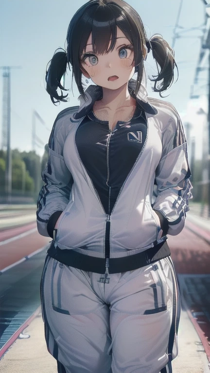 (must be follow these prompts:2.2),masterpiece,best quality,extremely detailed,(in her clothing:3.5),(in her track suit clothing:3.6),(adorable expression:2.6),(usual face:2.6),(childish face:2.4),(displayed one girl on single picture:2.6),(black hair:2.1),(A bright high school girl with a very innocent impression practicing in an unfashionable jersey.:2.1),(That high school girl is very innocent.:2.5),(The high school girl looks very cute, but she wears her sweatshirt and pants that are soaked with very smelly semen and has dried them completely until they are shiny and crisp.:1.5),(The girl's entire body, clad in her jersey, was covered in slimy secretions that had been released during her multiple sexual orgasms.:1.4),(The smell and brown stains around the crotch area of the high school girl's jersey have become quite bad.:1.9),(The high school girl is cute, but her pussy smells so bad it's become a rumor among the boys.:2.2),(The female high school student was wearing a jersey that had been ejaculated into a long time ago, and the semen that had soaked into it had turned amber in color.々Stands out in:2.1),(libidonous tumultus are happened on her mind:1.7),(The crotch area of the high school girl's jersey always smells bad because of sweat and love juices.:2.7),(The high school girl has a very cute face and is very .:2.6),(Lewd love juices are dripping down the inner thighs of the high school girl's tracksuit pants.:2.1),(The breasts of the high school girl covered by her jersey are bulging out due to her strong lust.:2.8),(men's elected twangers were inserted her to the depth:2.3),(A high school girl with a plump, round body and a semen-smelling body:2.3),(she was already stroked up to the depth intervaginal sensuous spot:1.8),(notably buldged up her inner labia majora:2.9),(A young, shy moan:1.5),(having big breasts in her clothing:2.8),(A high school girl with an innocent impression practicing in a club activity:2.3),(The high school girl is short but has a slightly plump body.:2.1),(The crotch area of his tracksuit pants has become discolored due to love juice soaking in.:2.5),(The high school girl let her love juices drip from her pussy, hidden under her pants.:2.1),(The smelly tracksuit pants that tightly hug the high school girl's plump thighs are wet with lewd secretions.:2.0),(The high school girl endures the sloppy mess by keeping her tracksuit pants on.:2.5),(A high school girl who always holds her crotch over her pants:2.1),(A moan filled with childish embarrassment:1.5),(The breasts and nipples of the high school girl covered by her jersey are bulging with lust.:2.6),(The high school girl is practicing seriously.:2.5),(The high school girl's legs are short and thick.:2.2),(she looks like japanese idol:2.3),(The high school girl's jersey is made of a durable material that will never tear.:3.3),(Her breasts are completely hidden under her jersey:2.9),(she looks like a ta:2.0),(All of this happened to the high school girl herself, not anyone else.:3.5),(Make sure to depict the face:5.3),(Calm expression:4.3),(Innocent face:3),(The film depicts just one high school girl.:3.3),(The only characters are the high school girls.:4.2),(Portrait Style:5)
