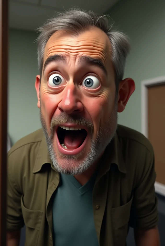 A man get surprised