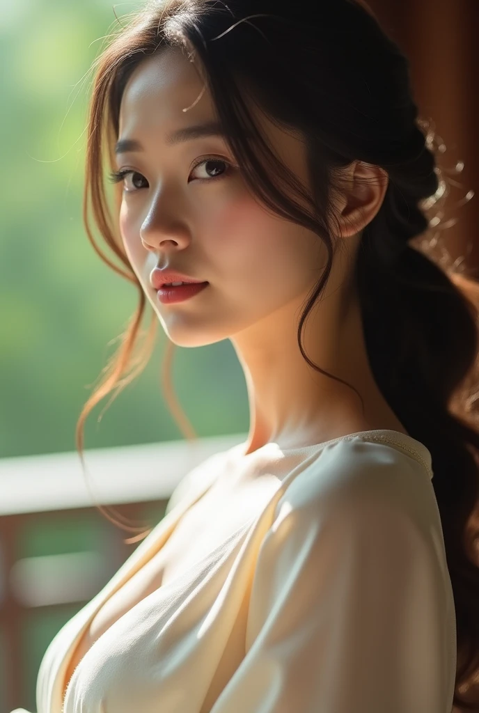 best qualtiy、masterpiece、photoRealstic、intricate-detail、Raw foto、Photon Rendering、Octane Rendering、absurderes、ultra-detailliert、A detailed face、Detailed skin、Trending in art stations、8K Masterpiece、lighting like a movie、( (1girl in))、((独奏) ))、CG Social Trends、Plastic En、((Black Long Hair))、((Beautuful Women))、(A smile)、Upper teeth、Fashionable、Hair that flutters in the wind、((Flowing hair))、fashion magazine、((A sexy))、((lighting like a movie)、((indirect lighting)、、(ssex)、Grinning、(View from a distance)、((Festival of Japan))、