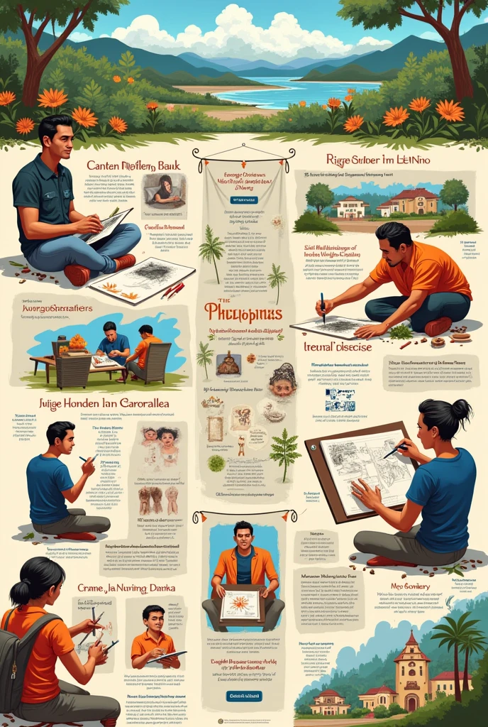 Make a philippines infographic about drawing