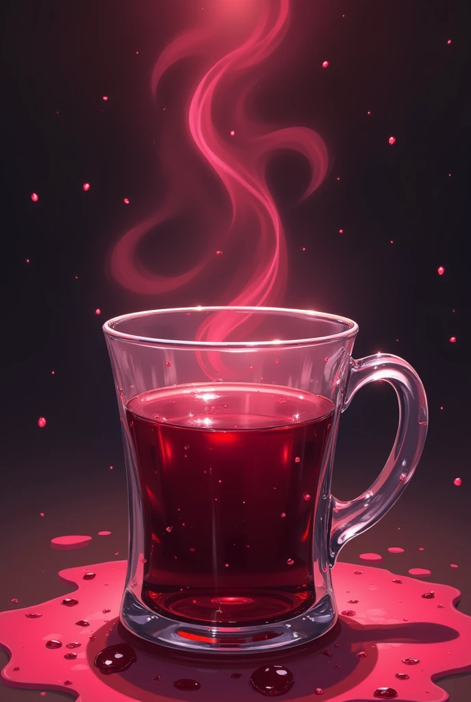 a cup with poison in anime style