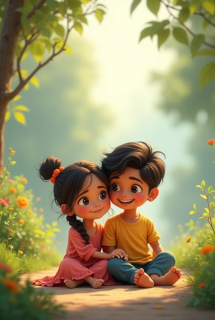 Gril &boy sitdown baground name shakil shathi