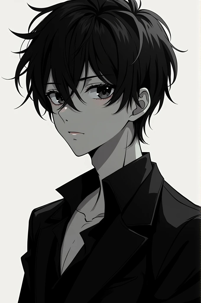 Black and white Anime boy sexy'