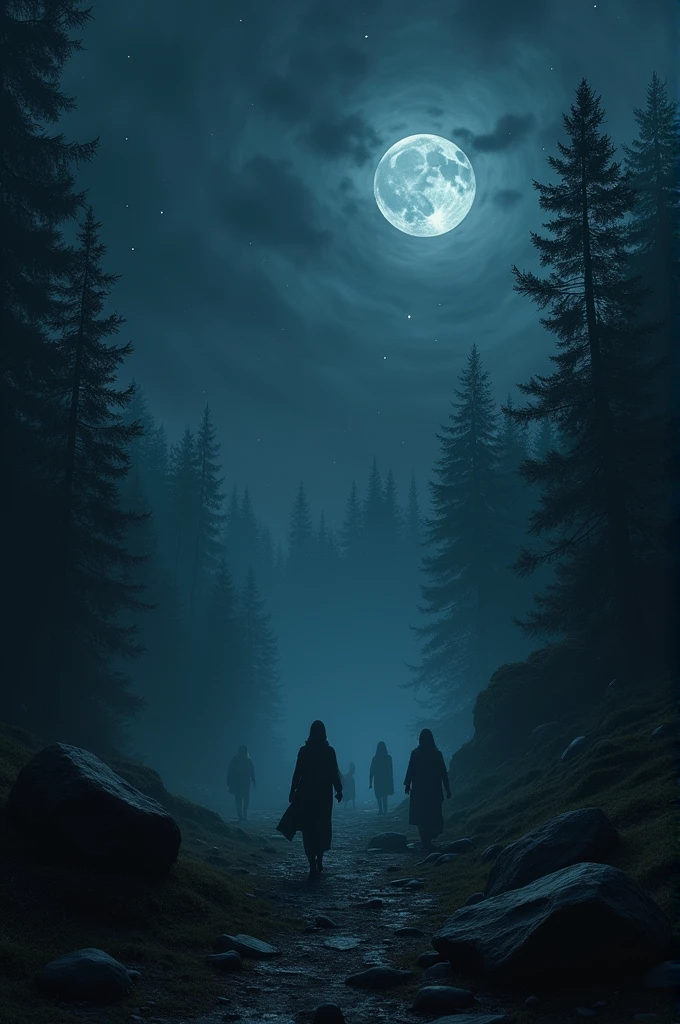 Night comes without moon 