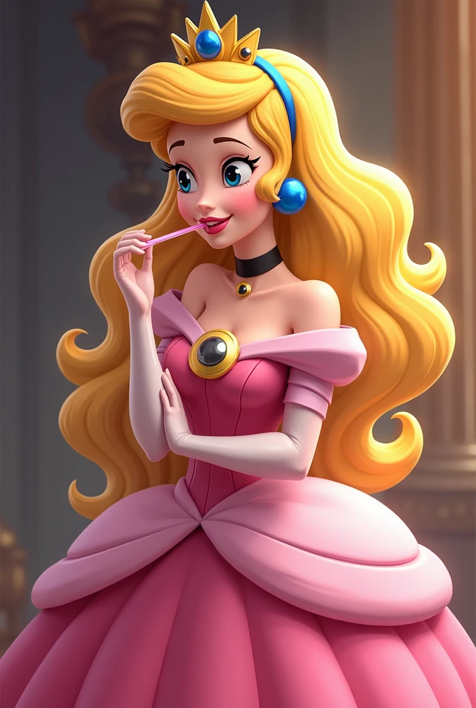 Princess rosalina doing a blowjob