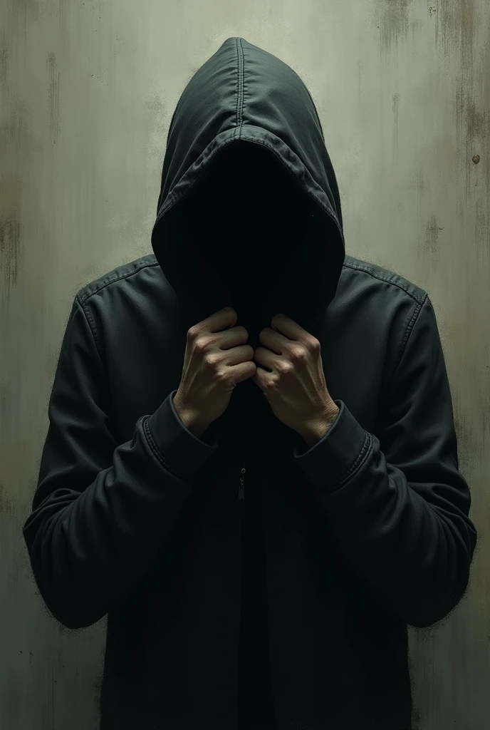 A picture which shows a dark figure man having a constant battle in there head and which also expresses depression and loneliness